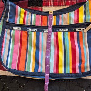 LeSportsac Striped Crossbody Adjustable Hobo Bag